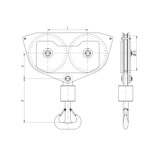 SHIPBOARD CRANEBLOCK 2 SHEAVES Alioto Group